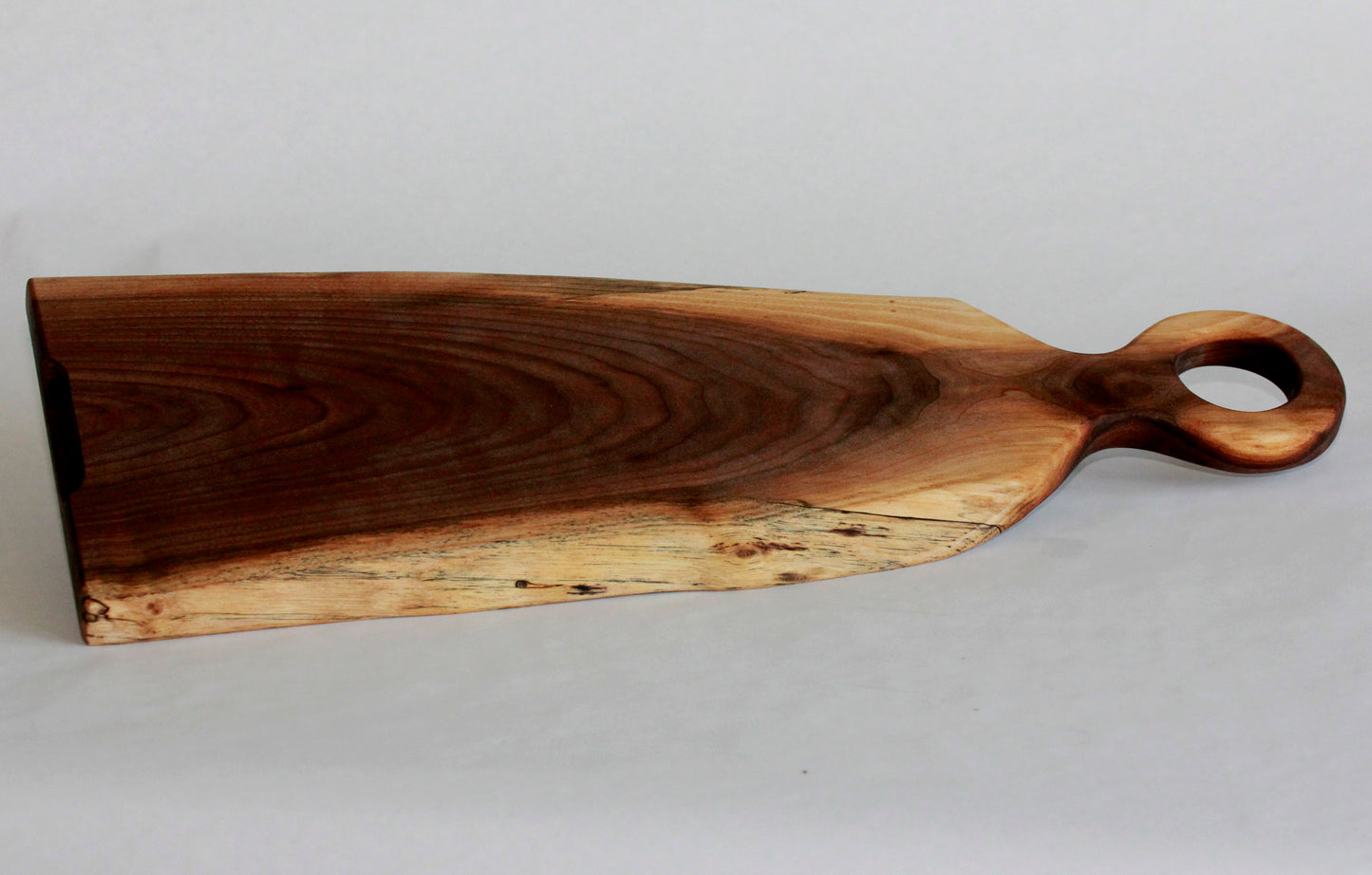 Live Edge Charcuterie Board Round Handle