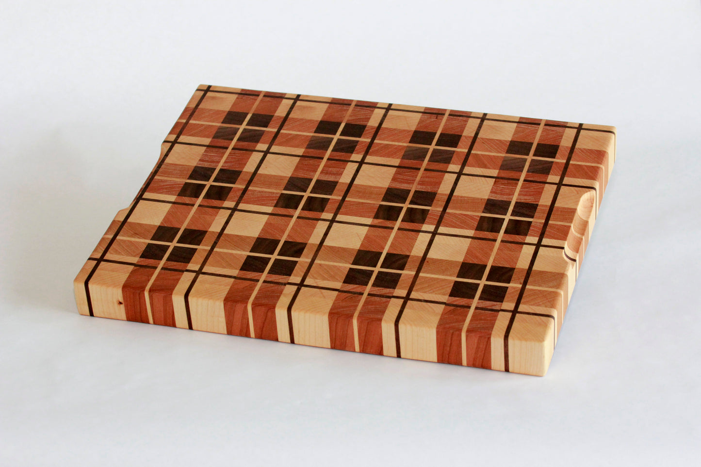 Plaid End Grain Cutting Board
