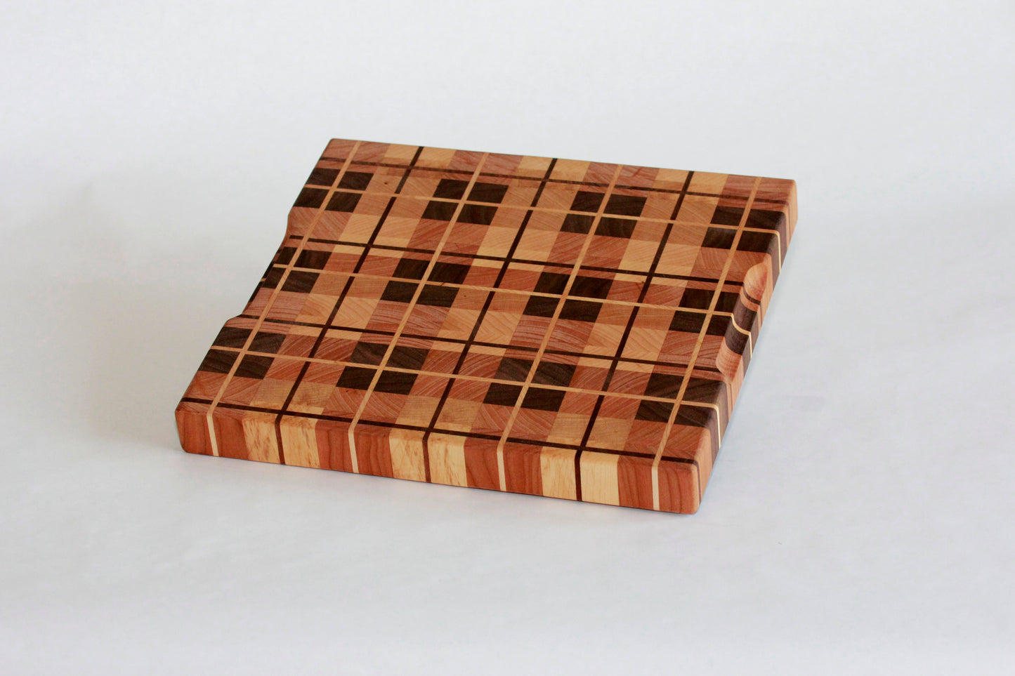 Plaid End Grain Cutting Board