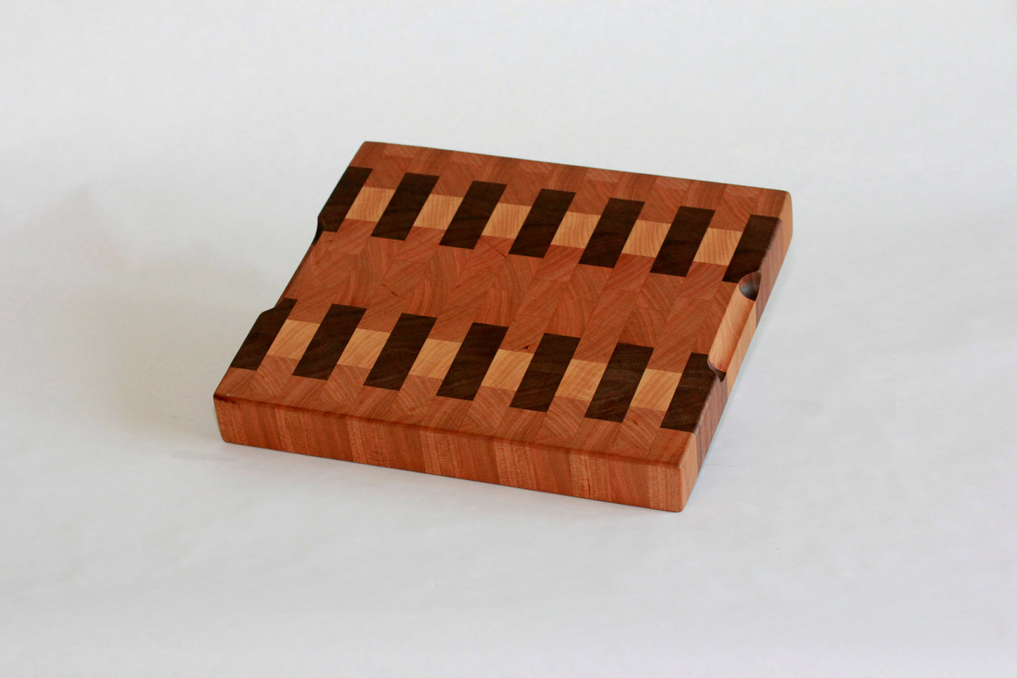 Tri-Wood Zipper End Grain Cutting Board