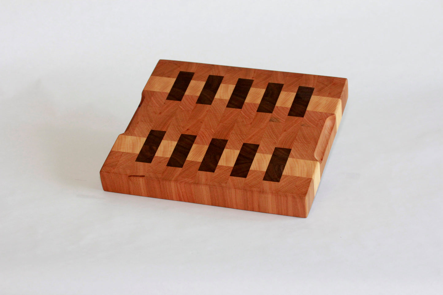 Tri-Wood Zipper End Grain Cutting Board